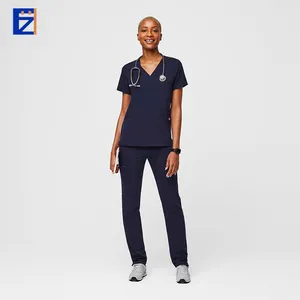 Women Nursing Casual Medica Doctor Short Sleeve Oem Service High Quality Plus Nurse Sexy Fashion Scrubs Uniforms Sets