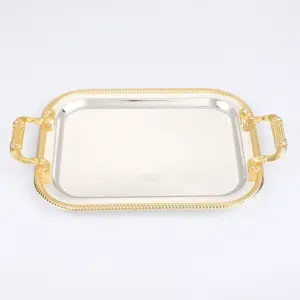 Vassoi a specchio personalizzati per portaoggetti di lusso in oro acrilico personalizzato con vassoio decorativo a specchio