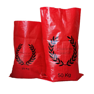 Sacos de Rafia de Polipropileno Rojos de 25 kg, 50 kg, 100 kg, Sacos de Arroz Rojos, Sacos de Patatas Tejidos de PP, Bolsas de Polipropileno de 50 kg, 25 kg - Product Image 2