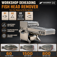 Petit Atelier Machine Professionnelle à Étêter le Poisson SUS304 Angle de Coupe Réglable pour Tilapia Chanos Opération d'Étêtage
