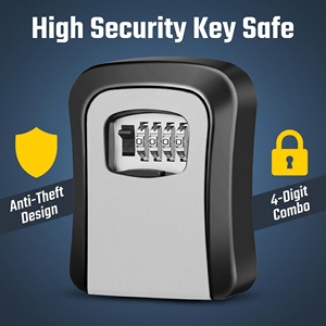 Caja <span class=keywords><strong>de</strong></span> Seguridad para Llaves, Montada en la Pared, Resistente a la Intemperie, Caja <span class=keywords><strong>de</strong></span> Almacenamiento Segura para Llaves, Mini Casillero Exterior - Product Image 1