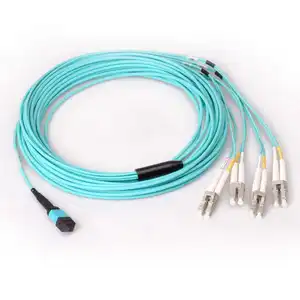 Factory direct sales multimode trunk high power low loss mtp mpo fiber patch cord mpo connector