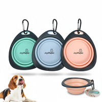 Bol pliable écologique et étanche IPX7 pour nourriture et eau pour animaux de compagnie, chien, chat, camping en plein air, voyage, pliable, avec mousqueton