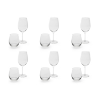 Excelsa Minimalistische Wijnglazen Set 6 Stuks Vaatwasserbestendig Met Steel & Zonder Steel Kristalheldere Drankglazen Nederland