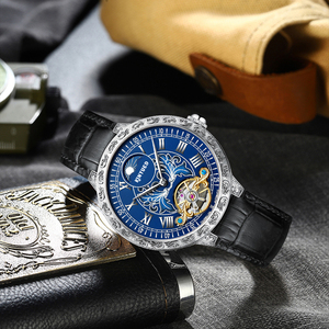 <span class=keywords><strong>Montre</strong></span>-bracelet Kinyued J099 pour hommes, bracelet en cuir, <span class=keywords><strong>montre</strong></span> mécanique à <span class=keywords><strong>Tourbillon</strong></span>, à la mode, prix bon marché, direct d'usine - Product Image 6