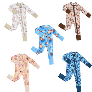 Fabricante Personalizado <span class=keywords><strong>de</strong></span> Pijamas <span class=keywords><strong>de</strong></span> Bambú Ultra Suaves para Bebés, 95% Bambú, <span class=keywords><strong>5</strong></span>% Spandex, Ropa <span class=keywords><strong>de</strong></span> Bambú para Bebés - Product Image 2