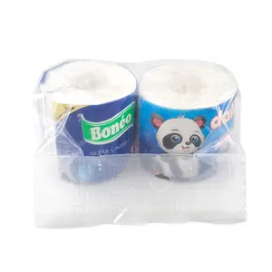 Print Pe Spp Plastic Film Roll Toilet Paper Tissue Roll Packaging Bags Custom Tissue Paper Packaging