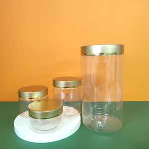 Bouteille Vide 100/200/300/400/500 ml Pots en Plastique Transparents Bouteille en Plastique <span class=keywords><strong>PET</strong></span> Transparent Matériau Écologique pour Aliments Miel Biscuits - Product Image 3