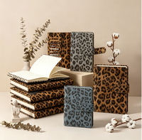 Nouvelles couvertures de cahier en cuir PU à motifs guépard/léopard/zebra/vache/crocodile/galet - Cadeaux écologiques pour les fêtes