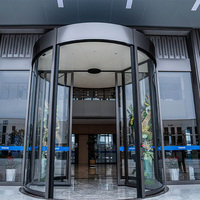Puerta Giratoria Eléctrica de Vidrio con Acabado Moderno y Tecnología de Levitación, Impermeable para Uso Interior en Hoteles