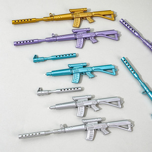 彩色仿真塑料冲锋枪形状中性笔学生武器礼物签字笔创意文具批发0.5 - Product Image 4