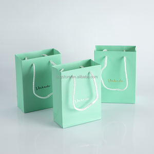 16x8x22cm <b>Light</b> Green Luxury Kraft Paper Bag with Handle for Jewelry Gift Packaging - Product Image 6