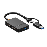 Lecteur de cartes multifonction externe OEM D-316 USB 3.0 haute vitesse 5 Gbps compatible avec les ordinateurs portables Android, prend en charge les cartes SD/TF/CF/MS