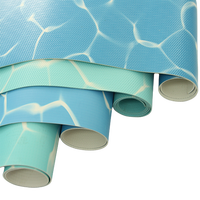 Bâche en vinyle antidérapante de 60 mil avec doublure en poly, toile renforcée de 0,45 mm, imperméable pour bassin et réservoir, toile plastique souple