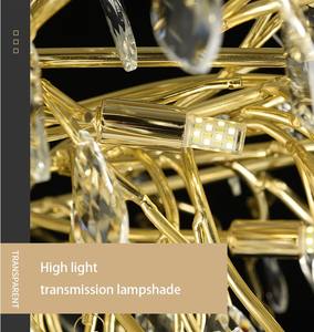 نجفة مضيئة جديدة ومستديرة فريدة مصباح مضيء كريستالي فاخر حديث ديكور سقف للمنازل والفنادق وغرف المعيشة والمطاعم - Product Image 5