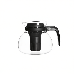 Théière en verre 1,5 L avec couvercle et poignée en plastique pour infuser le thé - Product Image 2