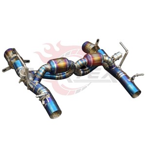 Sistema de Escape Completo Vortex Titanium y Tubos Delanteros para Ferrari F8 Tributo Spider 3.9L V8, Kit de Silenciador de Carreras con Válvulas - Product Image 3
