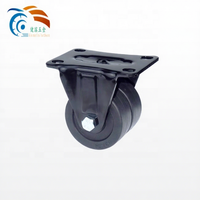 Nouvelle roue à double roulement de 75 mm/3 pouces, moyenne, noire, en nylon, avec une capacité de charge de 200 kg, pour les hôtels et le commerce de détail