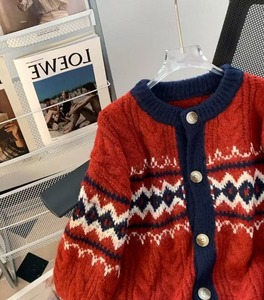 Mode hiver femmes pull torsadé Jacquard tricoté pull femmes nouvel an noël hauts en tricot 6350 # - Product Image 4