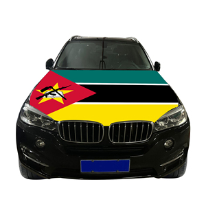 Drapeau de couverture de moteur de capot de voiture du <span class=keywords><strong>Mozambique</strong></span> 87% Polyester + 13% Spandex résistant à l'usure Durable personnalisé pour les agences de voyages - Product Image 4