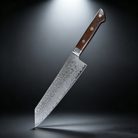 Couteau de chef japonais Damas de haute qualité, 8 pouces, couteaux de cuisine Damas 67 couches avec manche en bois Pakka