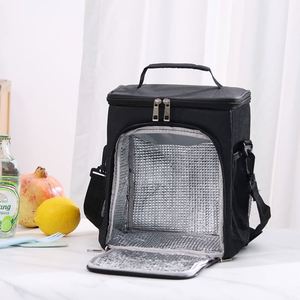 Sac isotherme à bandoulière en aluminium grande capacité avec logo personnalisé, idéal pour le déjeuner et les pique-niques, avec sangle réglable - Product Image 3