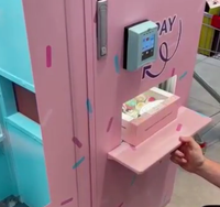 Distributeur automatique de produits frais multifonctionnel : cupcakes, sandwichs, sushis et macarons, service automatique pour les lieux commerciaux