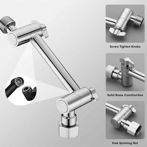 Conector Universal G1/2, Extensor de Brazo de Ducha Ajustable de 4 Pulgadas, Soporte de Brazo de Ducha con Altura Ajustable, Brazo de Extensión para Cabezal de Ducha - Product Image 3