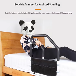 Adjustable Height Folding Retractable Bed Assist Rail Modern Metal Design Fall Prevention Safety Handle for Elderly Seniors - Product Image 4