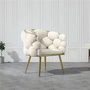 Silla de tocador moderna tapizada en terciopelo para mujeres y niñas - Muebles para dormitorio, apartamento y hogar - Product Image 5