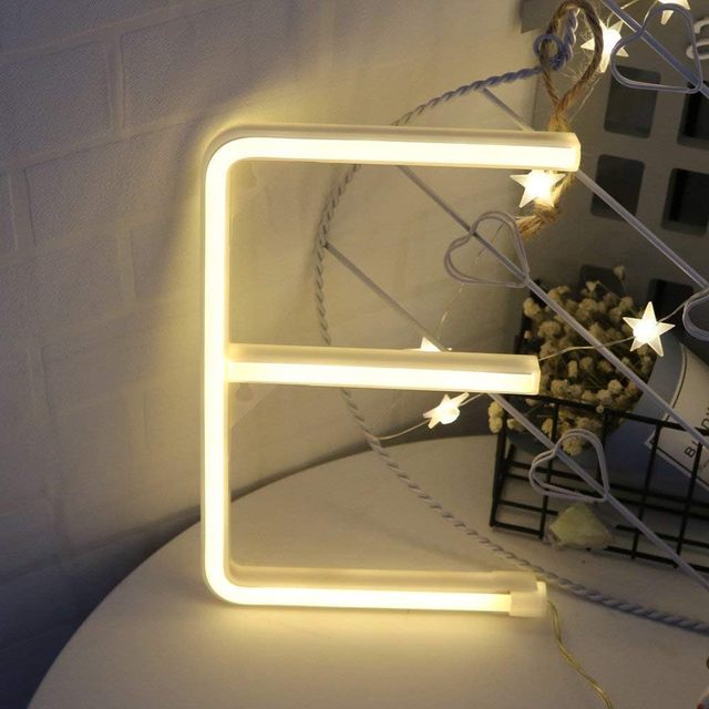 Warm White Neon LED Letters Sign Neon Signs Wall Decorative Lights for Wedding Birthday Party Christmas Home Bar Club Decoration