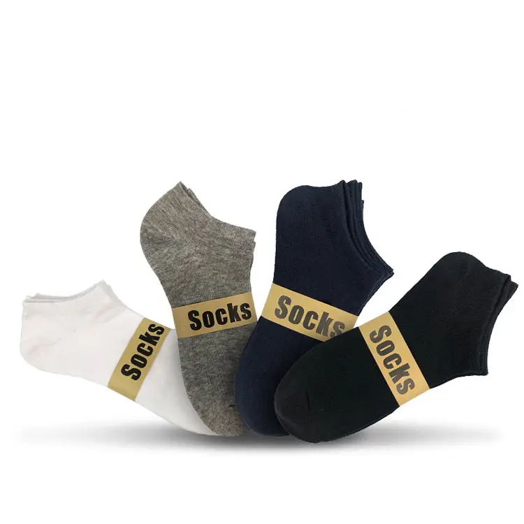 High Quality Custom Socks Ankle Socks For Men And Women Solid White Black Breathable Low Cut Summer Spring Anti Slip Socks