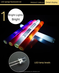 Forniture per feste personalizzate al neon lampeggiante bianco a led in schiuma di schiuma a led illuminano bastoncini luminosi di natale halloween - Product Image 5
