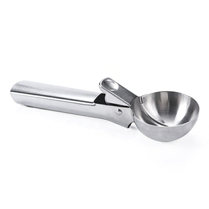 Cuchara para Hielo de Acero Inoxidable, Tamaños Pequeño y Grande, para Yogurt Congelado, Galletas y Hielo - Product Image 4
