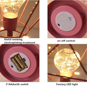 Led shiny classic modern wrought iron frame USB Table lamp decoration - Product Image 6