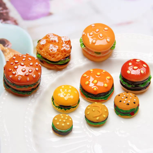 Accessoires de jouets en résine miniature pour maison de poupée, hamburger à faire soi-même pour poupées - Product Image 6