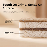 Éponges de cuisine naturelles, éponge à vaisselle à base de plantes, biodégradable, compostable, tampon à récurer multi-usages, en pâte de bois