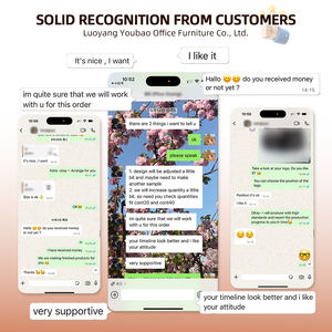 YouBaoオフィス家具人間工学に基づいた椅子、フートレスト付きランバーサポート調整可能なヘッドレストモダンなオフィスチェア - Product Image 6