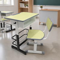 Ensemble bureau et chaise pour étudiant, réglable en hauteur, ergonomique, mobilier scolaire pour enfants, lecture et écriture