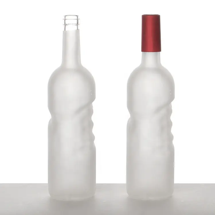 High Quality Transparent Green Custom Color Wine Bottle For Bordeaux