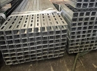 Supports de montage solaire en acier galvanisé Unistrut à rainure en C avec services de découpe, de poinçonnage et de soudage pour panneaux solaires