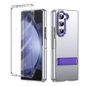 Anti Amarelo Alta Definição Transparente Vidro Temperado Suporte De Metal Crystal clear PC Folding Phone case para Samsung Zfold 7 - Product Image 6