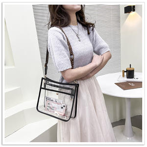 Bolso de Mensajero de Mujer con Estampado de Leopardo Estilo Occidental 2025, Bolso Bandolera Transparente de PVC para Mujer - Product Image 2