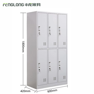 Offre Spéciale métal ouvrier vestiaire casier 6 portes pour salle de sport usage domestique-pour appartement chambre vêtements bagages sacs stockage - Product Image 4