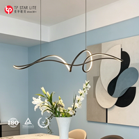 Luminaires suspendus contemporains minimalistes à hauteur réglable sur mesure, design noir pour salon, LED
