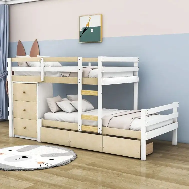 Meubles de chambre d'enfants lit pour enfants lit superposé de stockage en bois pour enfants boîte en carton solide