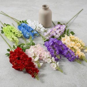 ดอกไม้ประดิษฐ์ JA-32 Kikis Datura Hyacinth Larkspur แบบ 2 แฉก สำหรับตกแต่งทางเดินงานแต่งงาน โรงแรม ห้องนั่งเล่น ถ่ายภาพกลางแจ้ง สีม่วง - Product Image 1
