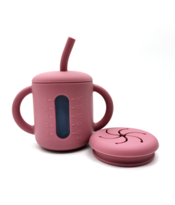 Nuevo Vaso de Entrenamiento de Silicona para Bebés de <span class=keywords><strong>6</strong></span>+ <span class=keywords><strong>Meses</strong></span>, Vaso con Pajita - Product Image 2