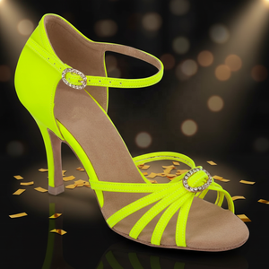 Nouvelle Arrivée Evkoodance – Chaussures <span class=keywords><strong>de</strong></span> <span class=keywords><strong>Danse</strong></span> Professionnelles Personnalisées à Talon <span class=keywords><strong>de</strong></span> 8,5 cm, Jaune Fluorescent, Souples, pour Salsa, Latin, Ballroom et Tango - Product Image 4