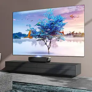 100 "16:9 4k Hd ALR-Projektions wand Wand montage 1cm schmaler Rahmen Anti-Leichtmetall-PET UST-Projektor bildschirm Anpassung